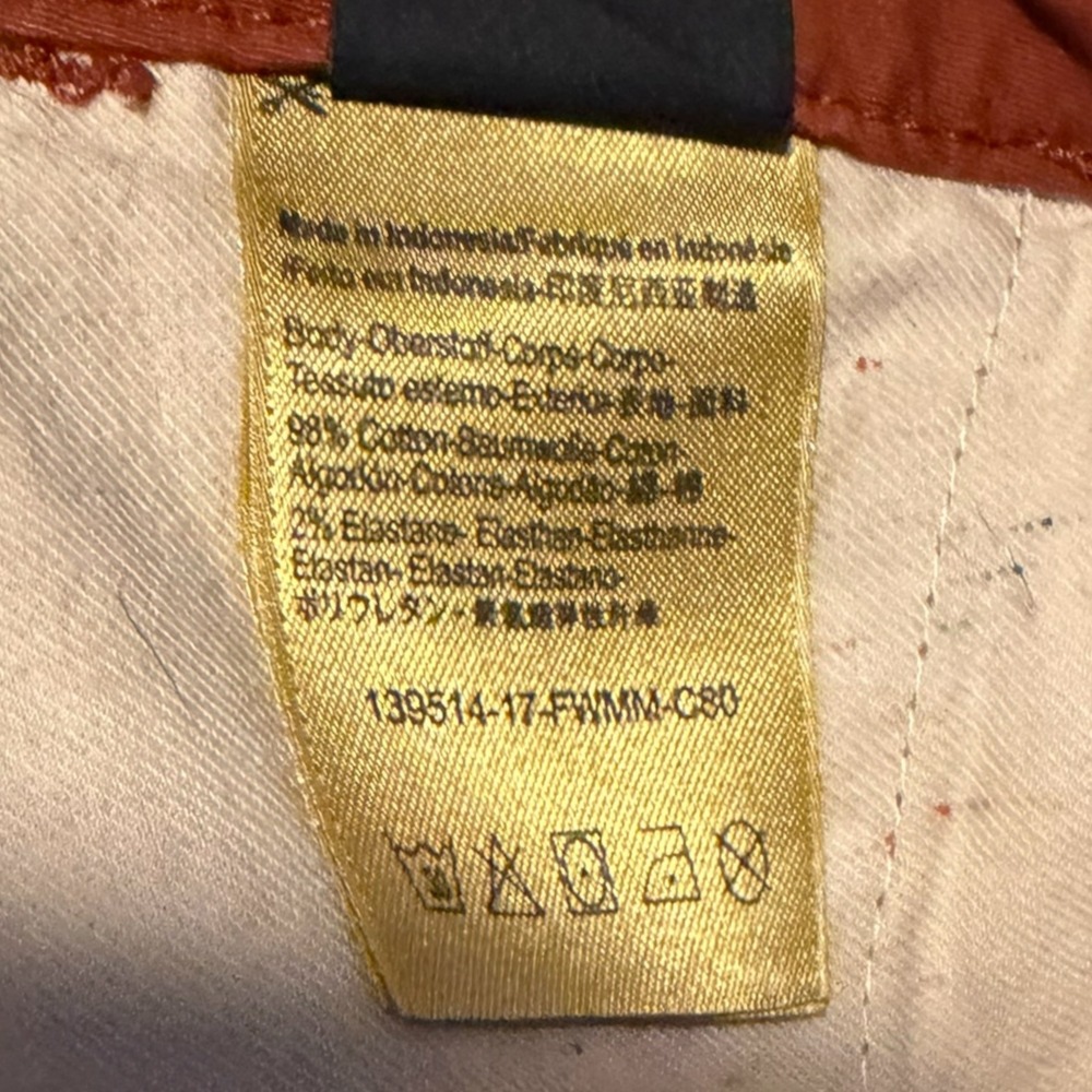 Scotch & Soda Mott Slim Fit Chinos Rust Orange Mens Stretch Cotton Twill Pants - Picture 8 of 10